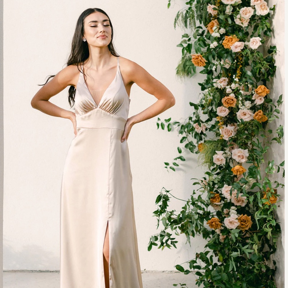 ✨Revelry Carmen Dress in Soft Champagne ✨